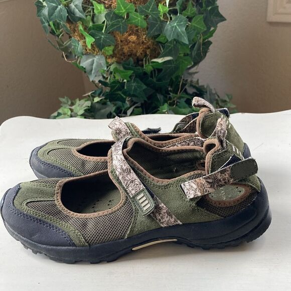 Lands End Women’s Mary Jane Trekker Breathable Mesh Leather Hiking Shoes Size 7B - Picture 5 of 11